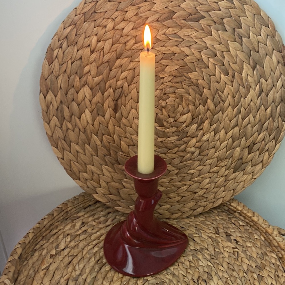 MCM Vintage Haeger Pottery Single Candlestick Holder